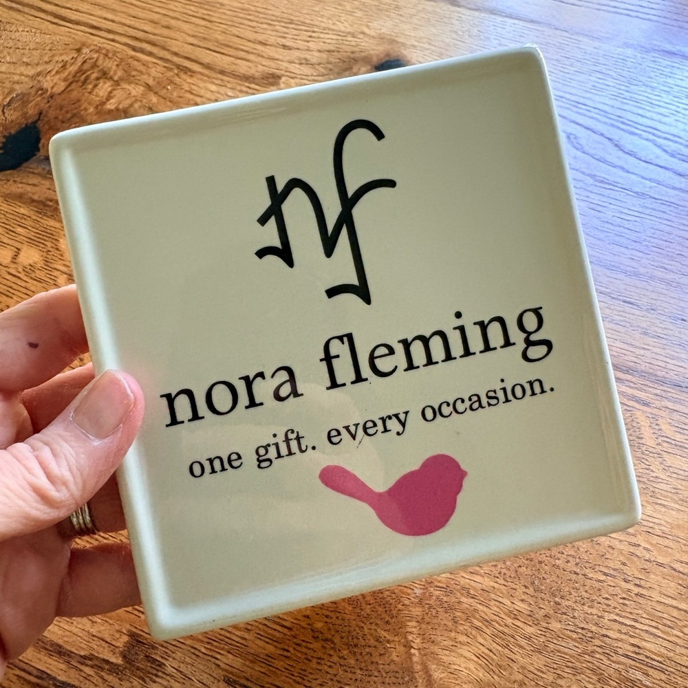 Nora Fleming Sign - White w/Pink bird “one gift. every occasion.”Retailer only - Picture 11 of 11
